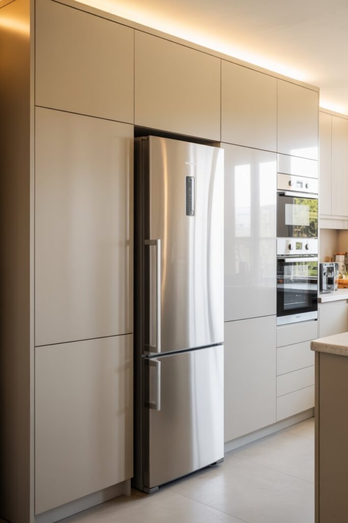 Fridge Hidden in Utility Cabinet