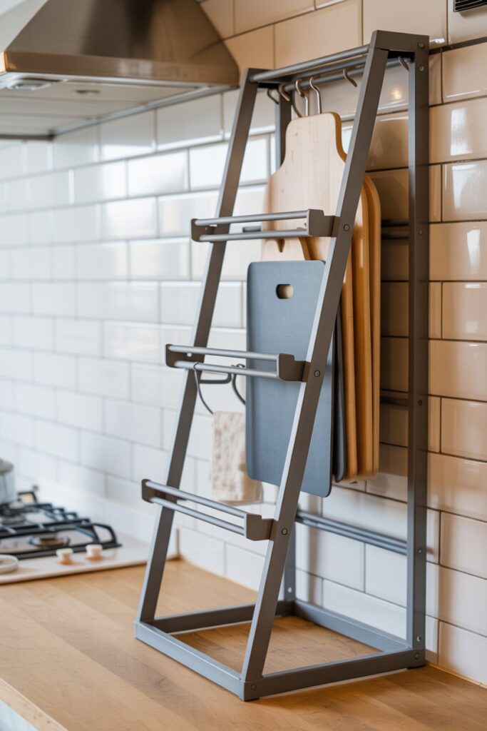 Metal Ladder Storage Rack