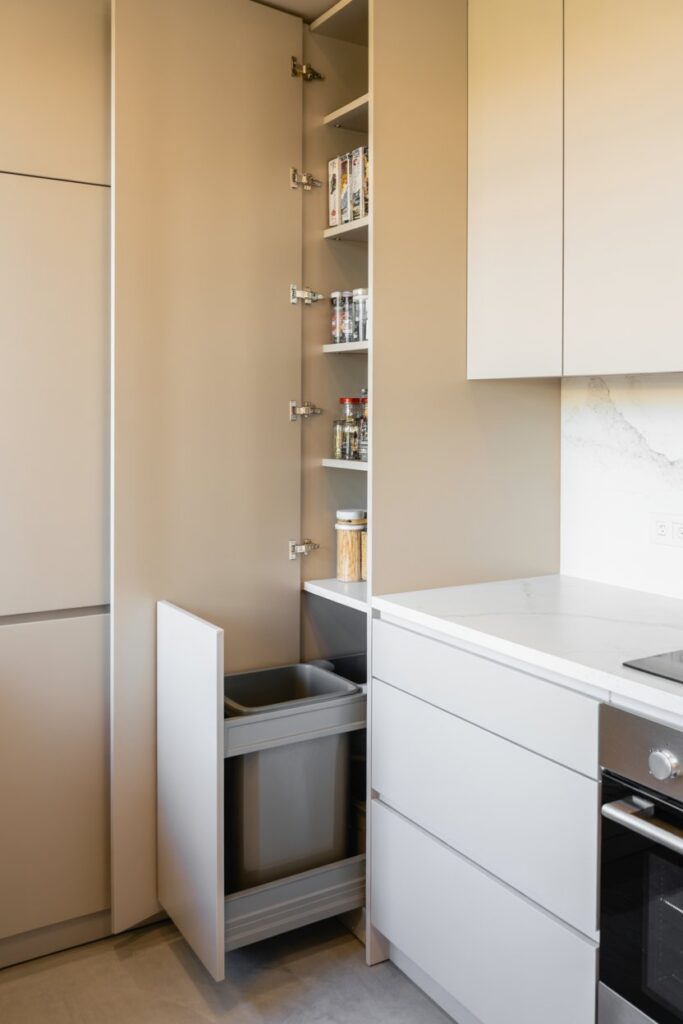 Trash Bin Behind Pantry Door