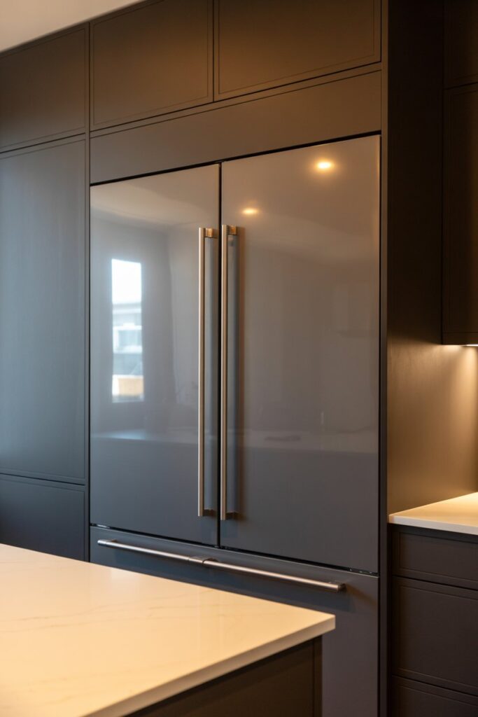 Hidden Fridge with Matching Hardware