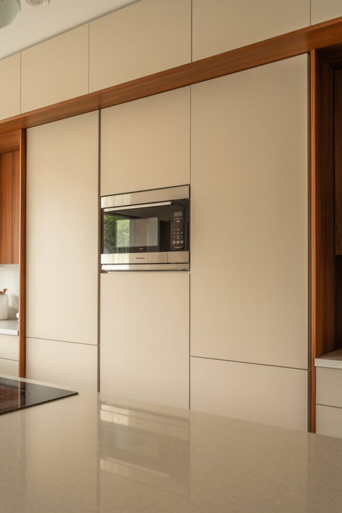 Microwave Hidden in Upper Cabinet