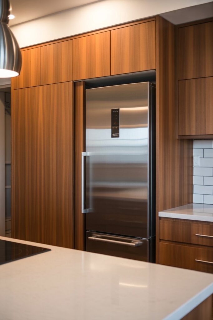 Fridge Hidden Behind Sliding Doors