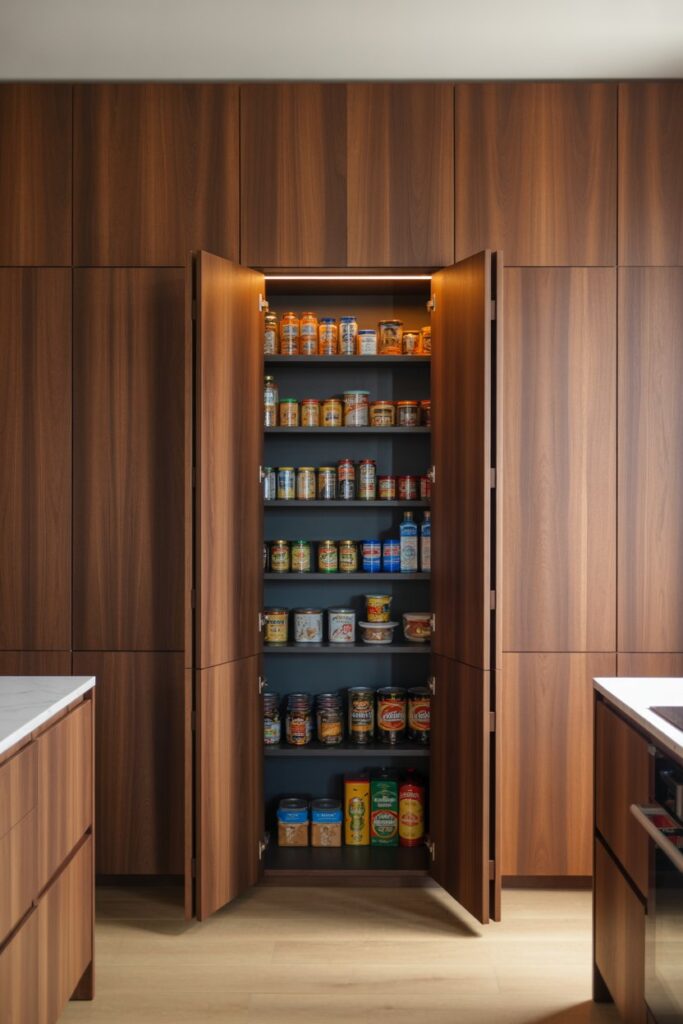 Pantry Behind Cabinet Doors