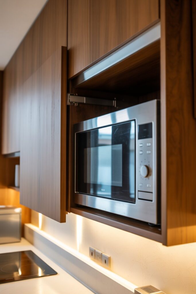 Microwave Behind Sliding Cabinet Door