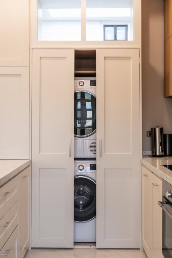 4. Hidden Laundry Room in Kitchen