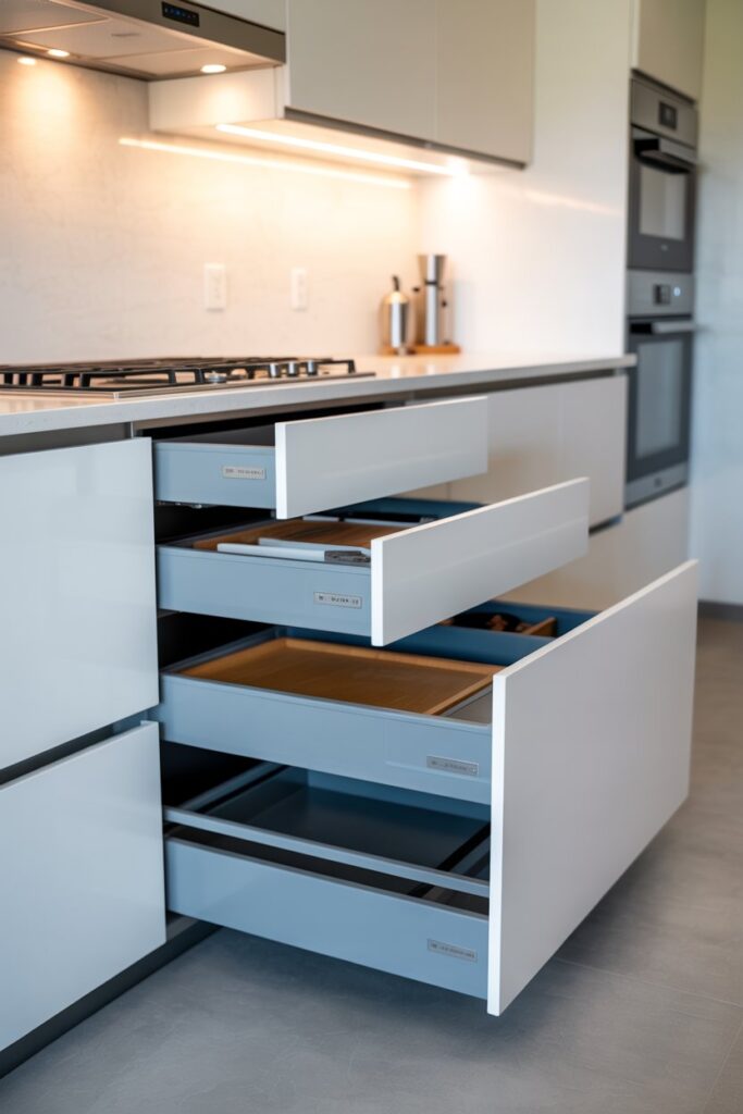 1. Toe-Kick Drawer Storage