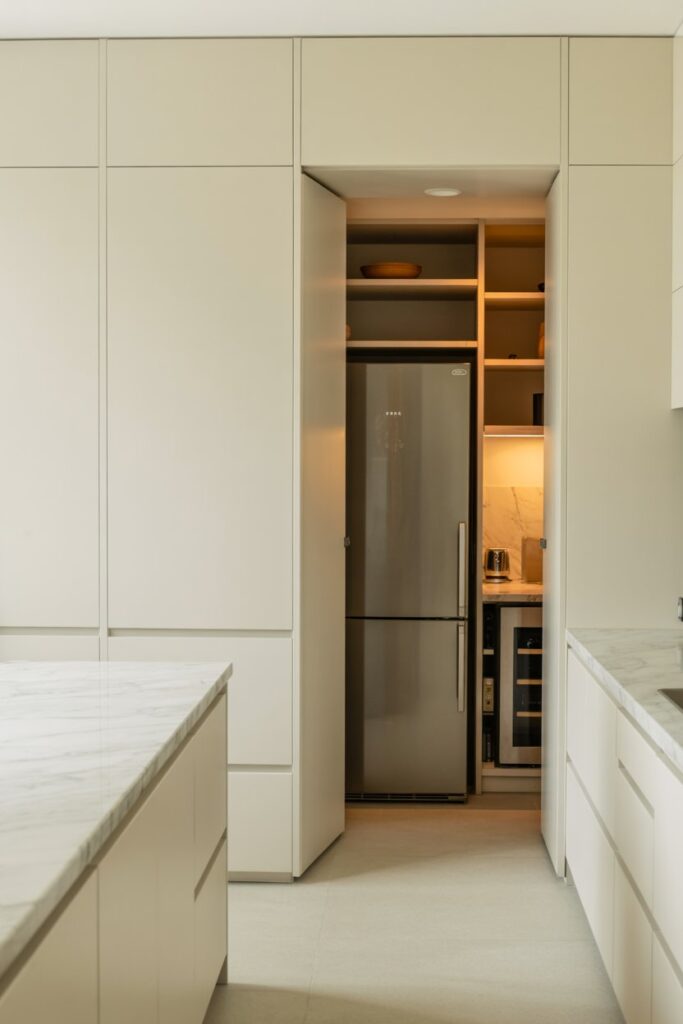 Hidden Fridge in Butler’s Pantry
