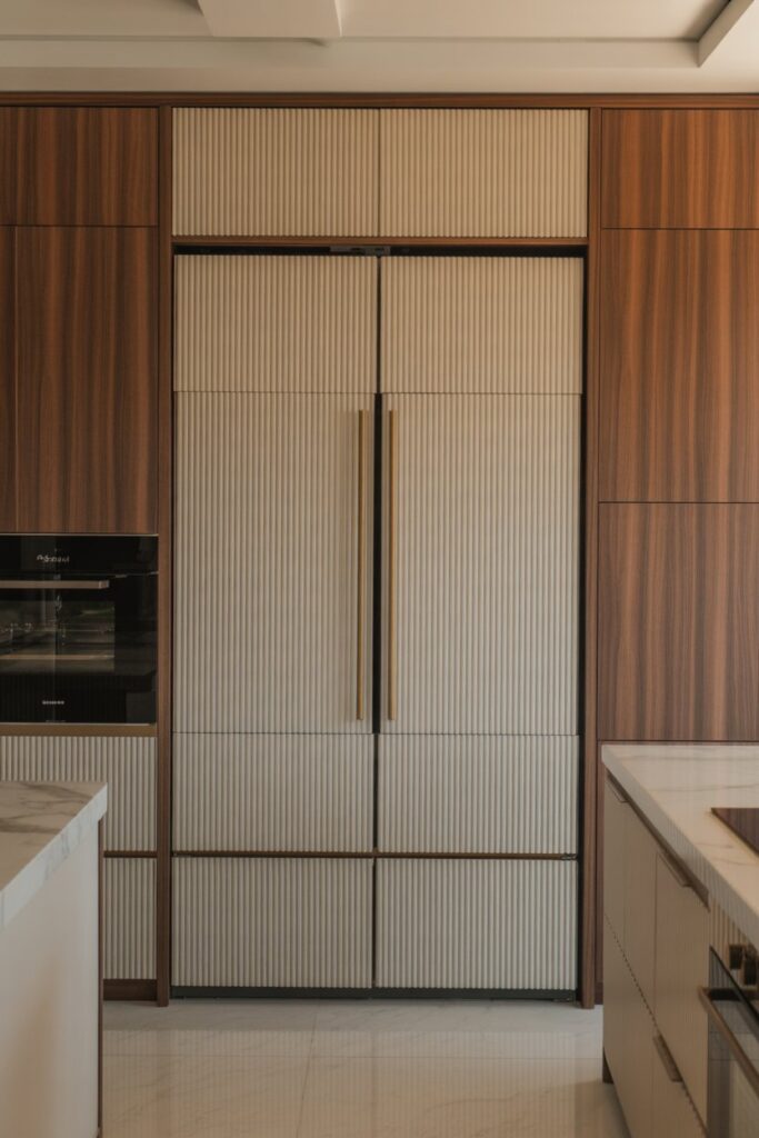 Fridge Concealed with Fluted Panels