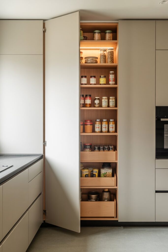 Hidden Pantry in Utility Cabinet