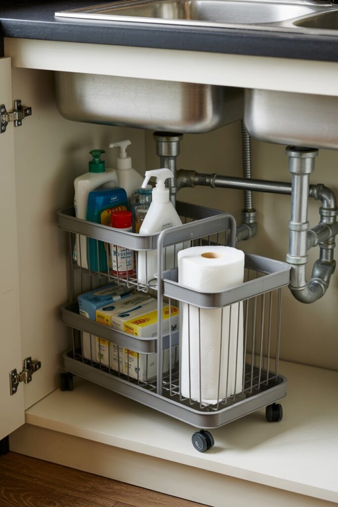 Slim Rolling Storage Cart