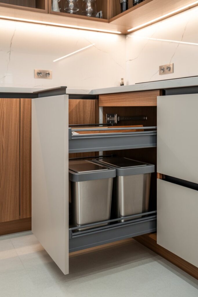7. Hidden Trash Pull-Out