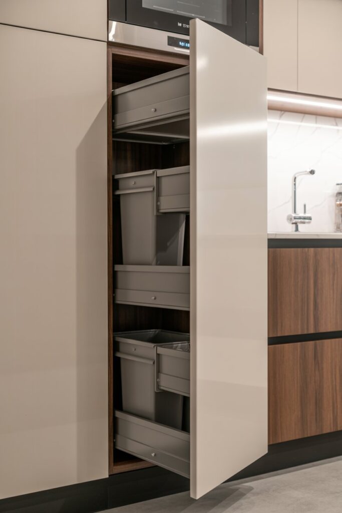 Hidden Trash in Utility Cabinet