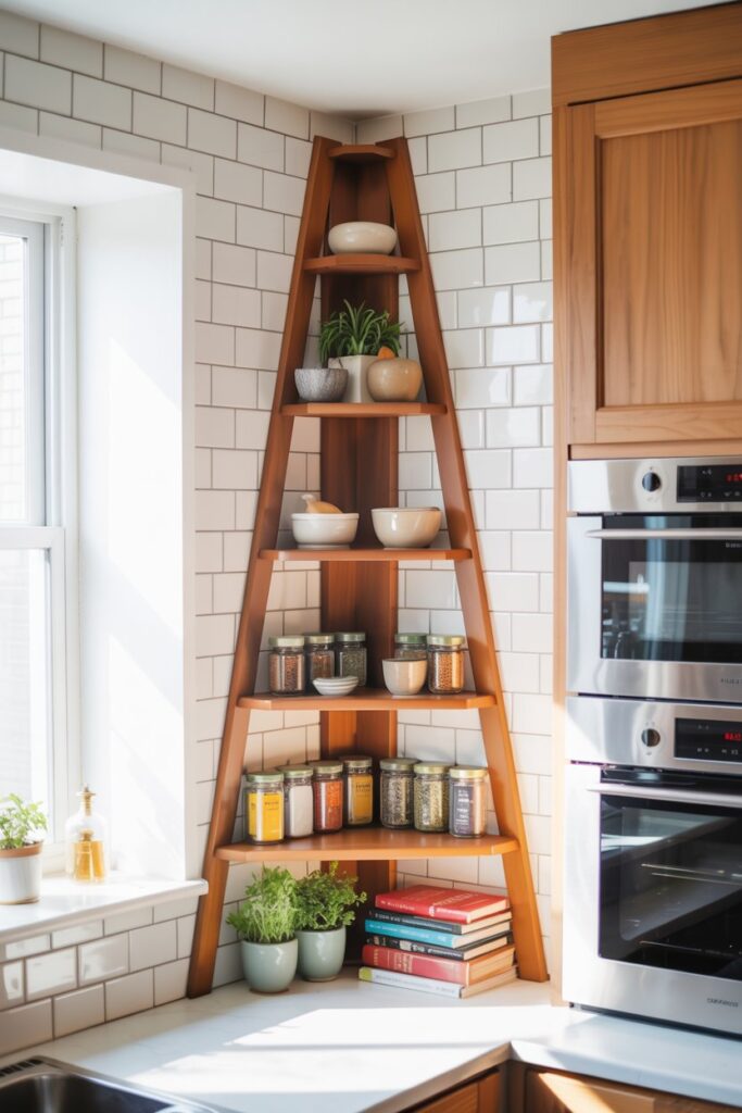 Corner Ladder Storage