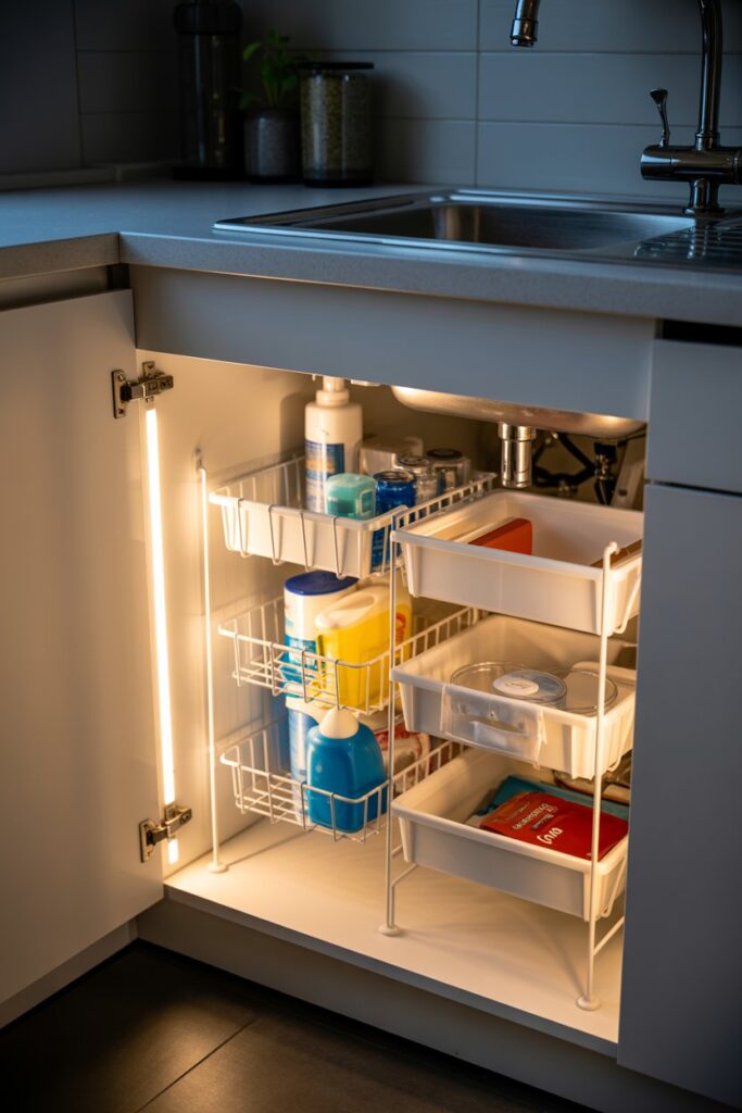 Compact Under-Sink Cabinet System