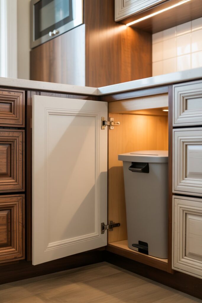 Trash Cabinet with False Front