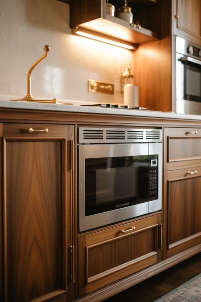 Microwave Inside Sideboard Cabinet