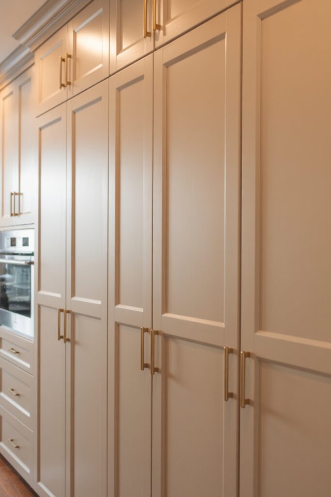 Hidden Pantry with Matching Hardware