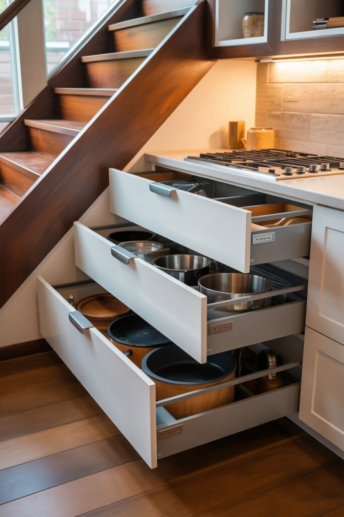 Under-Stairs Kitchen Drawers