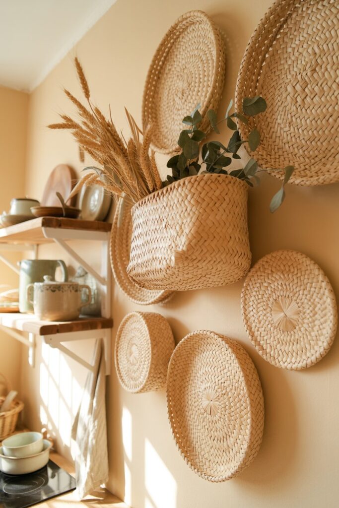 9. Kitchen Decor Wall Basket Ideas