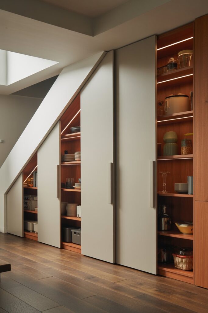 Under-Stairs Storage with Sliding Doors