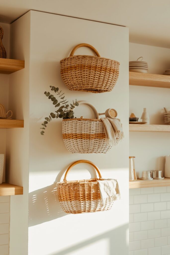3. Kitchen Decor Wall Basket Ideas