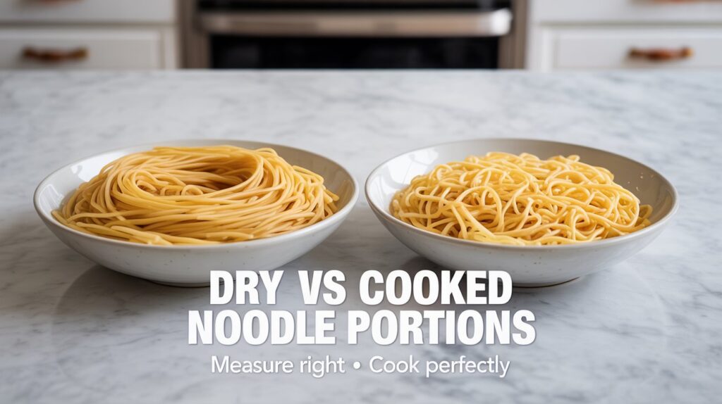 Dry Vs Cooked Noodle Sizes