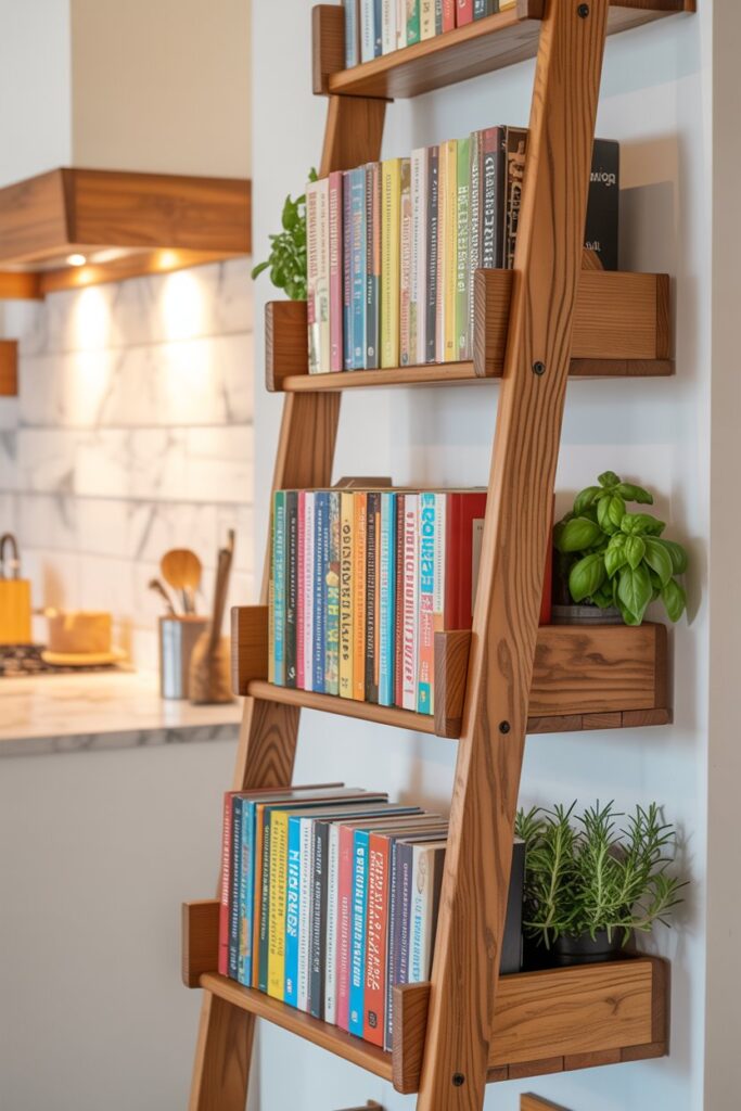 Ladder Shelf for Cookbooks