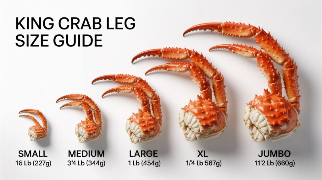 King Crab Leg Sizes