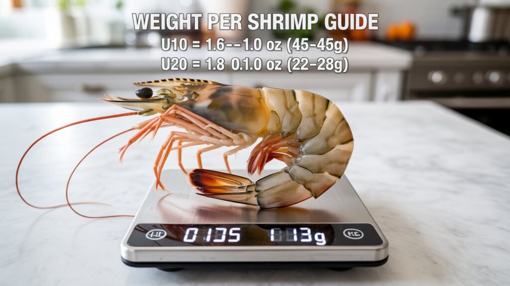 Weight Ranges for Jumbo Shrimp