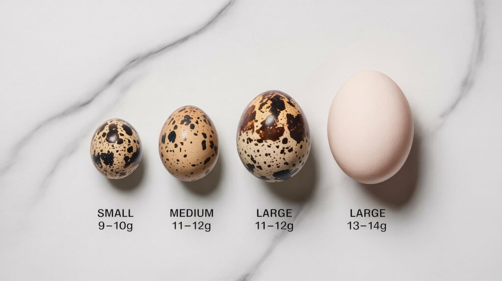 Quail Egg Size Categories