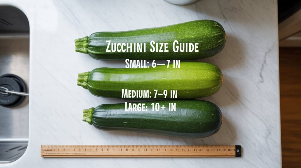 Zucchini Size Categories