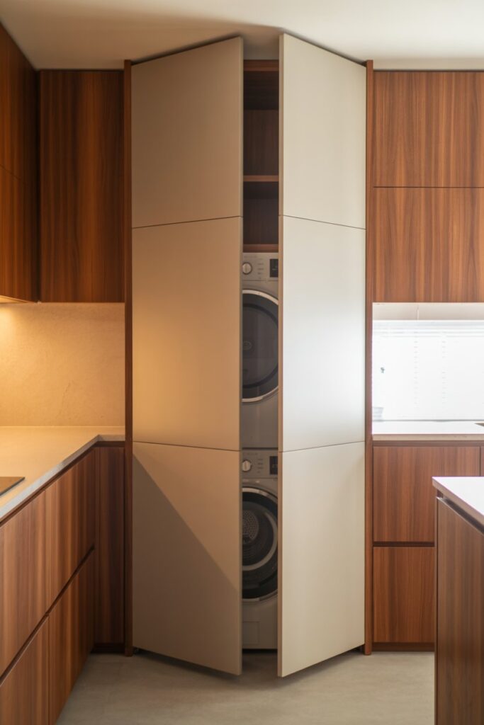 Hidden Washer and Dryer