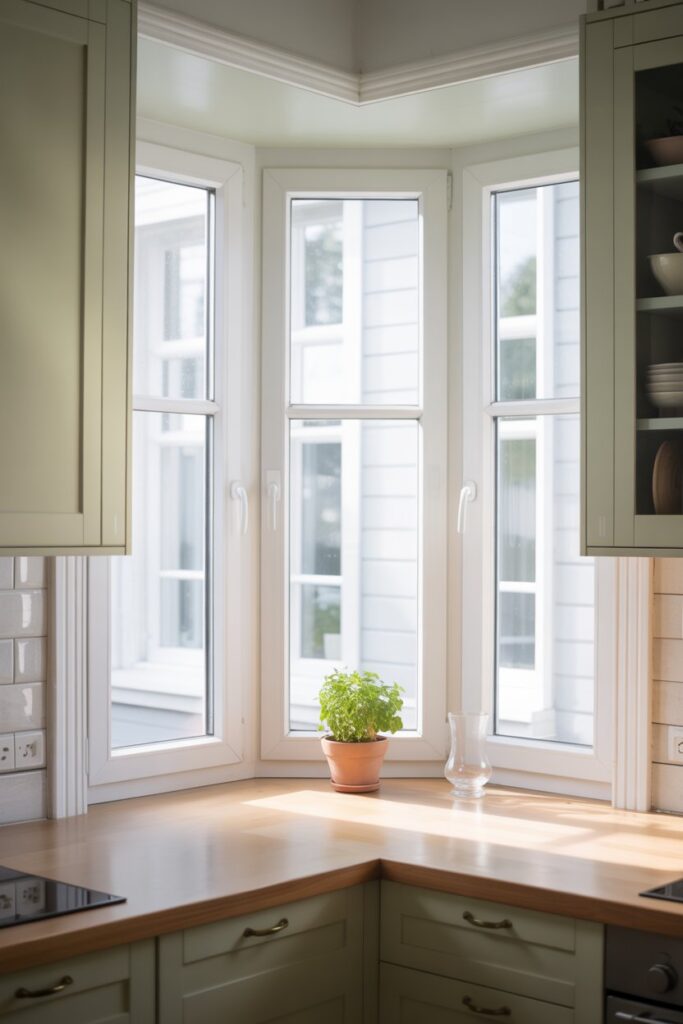 Corner Window with Minimal Decor