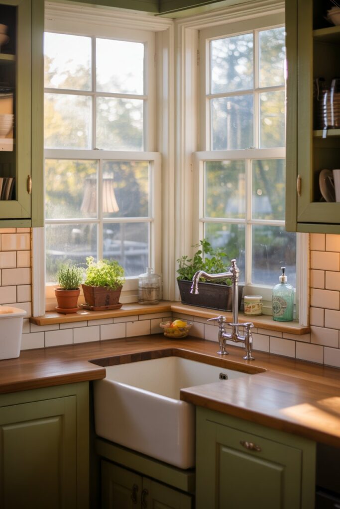 Corner Window Above Sink