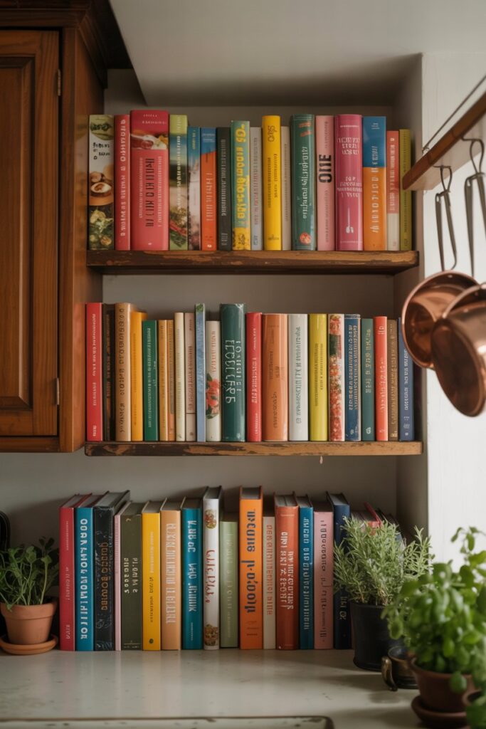 Corner Shelves for Cookbooks