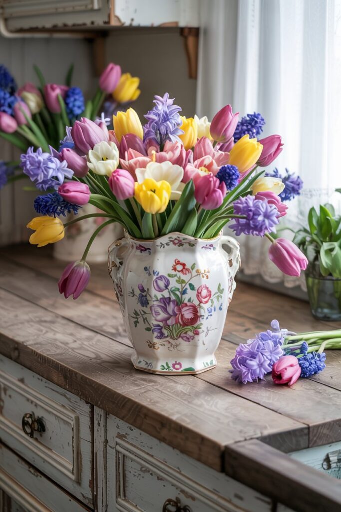 Vintage Vase Flower Decor