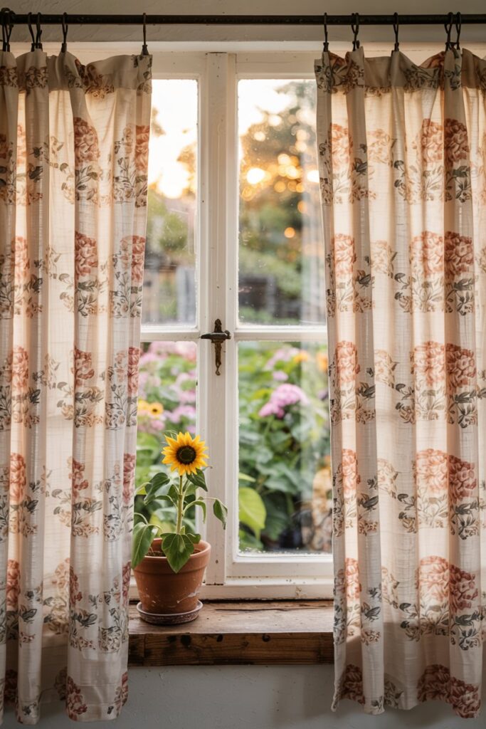 Floral Curtains or Valance