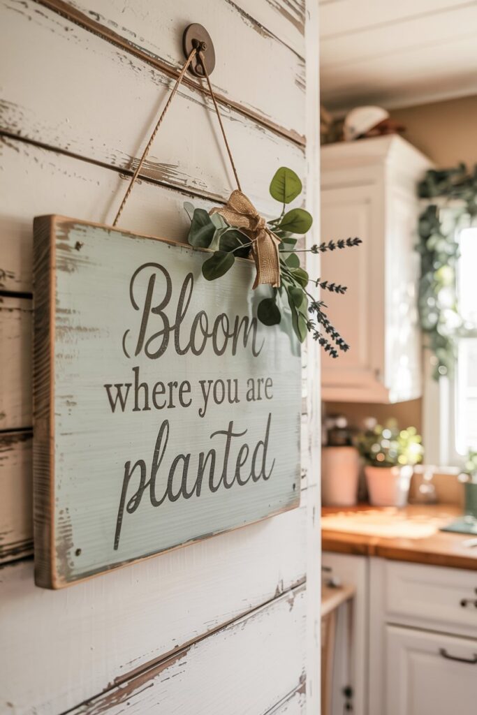 Farmhouse Signs with Spring Quotes