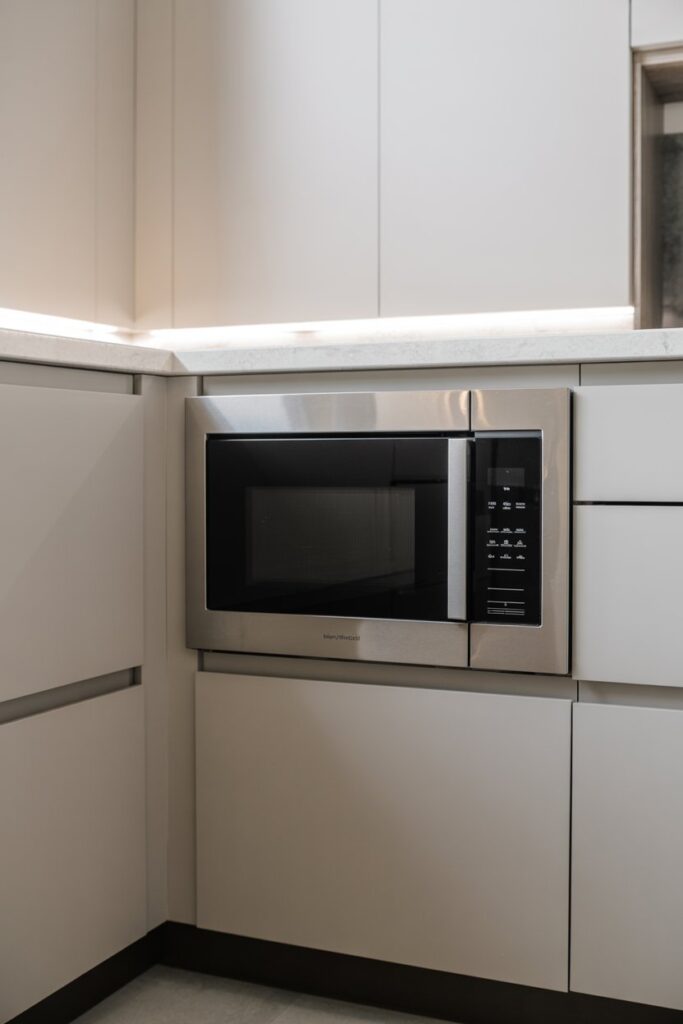 Corner Microwave in Lower Cabinet