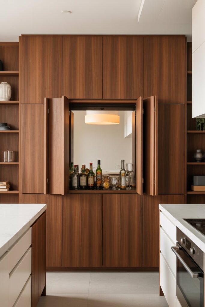 Hidden Corner Bar Cabinet