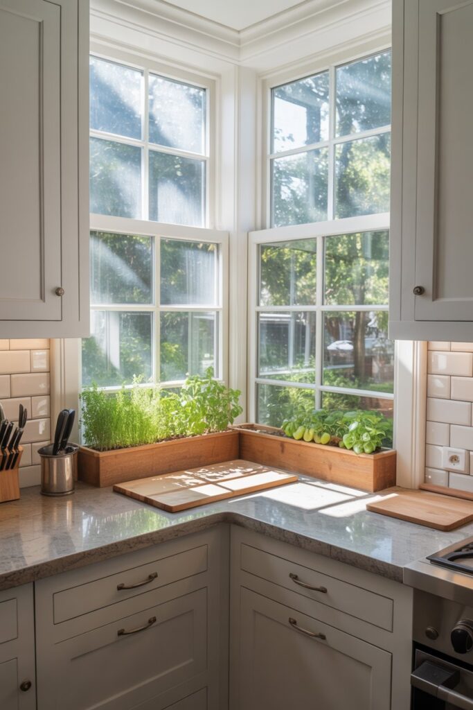 Corner Window Over Counter