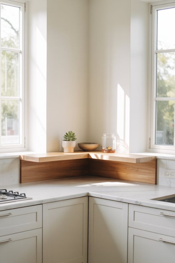 Minimal Floating Corner Shelf