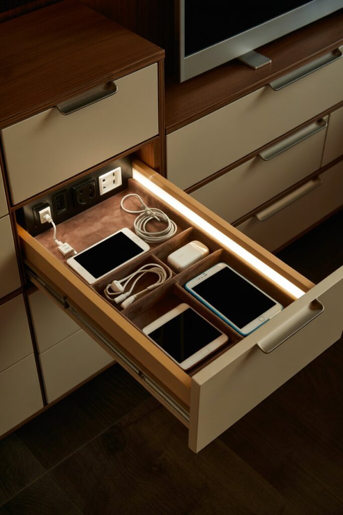Hidden Charging Drawer