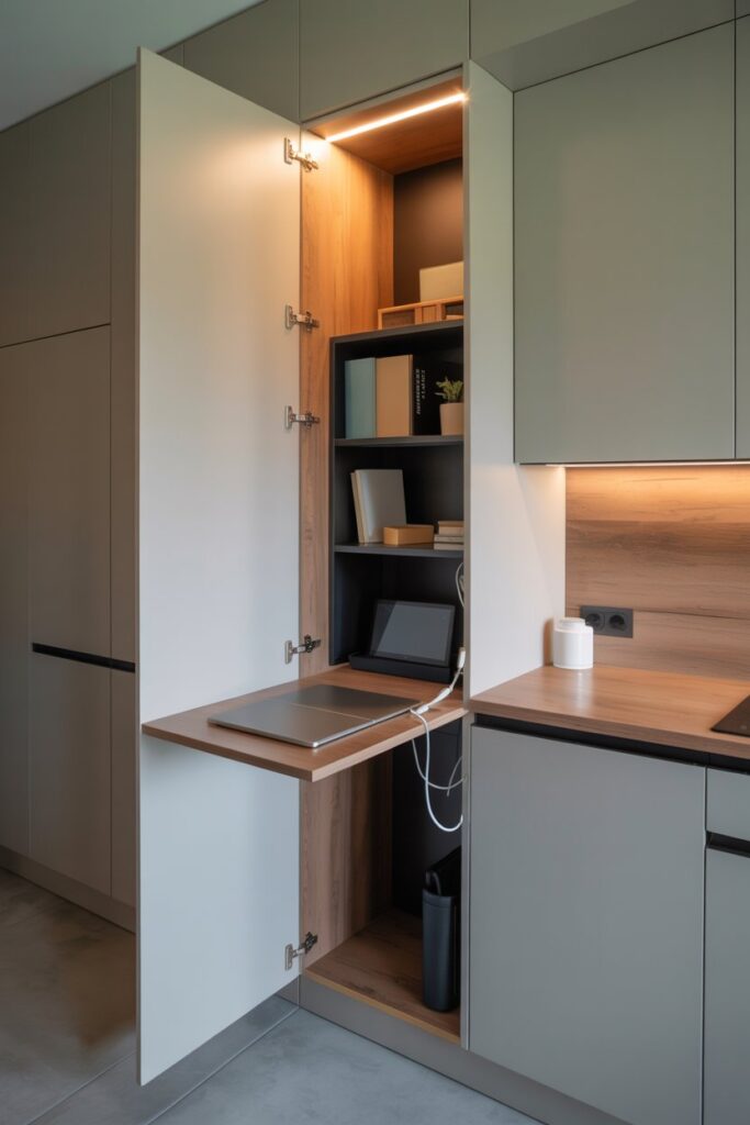 Closet-Style Desk Cabinet