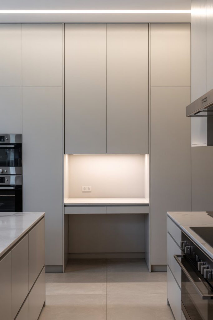 Minimalist Flush Desk Panel