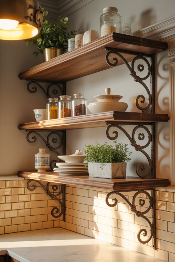  Corner Shelves with Brackets