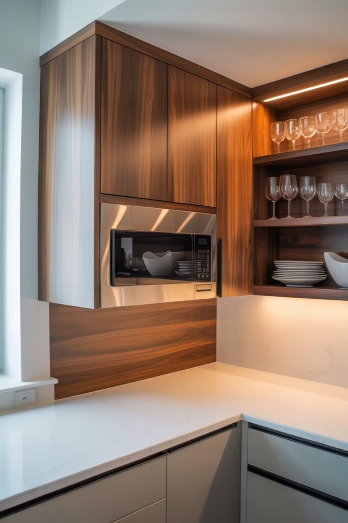 Custom Corner Microwave Design