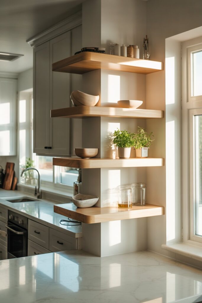 Floating Corner Shelves