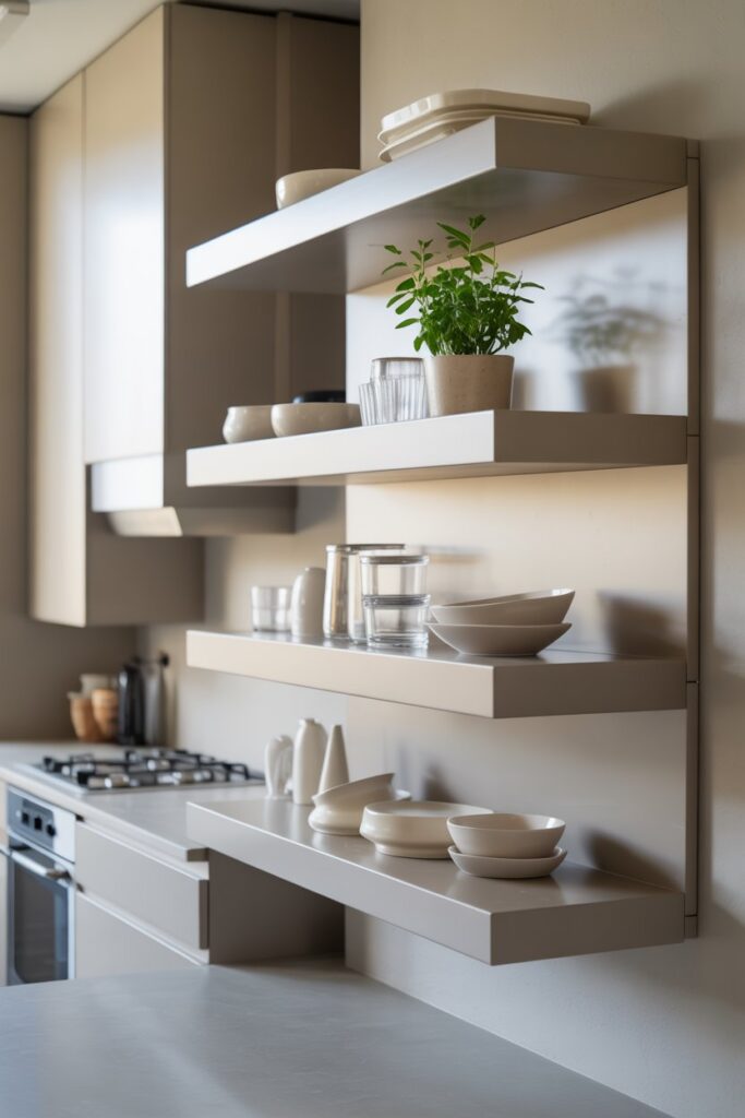 Minimalist Corner Shelves