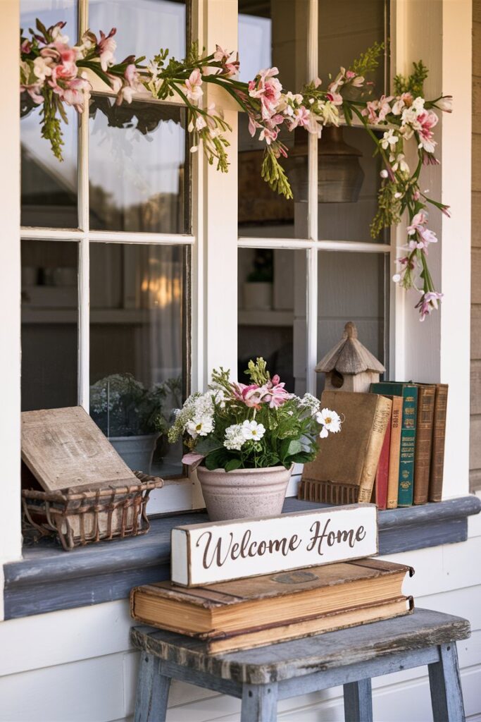 Farmhouse Spring Window Decor